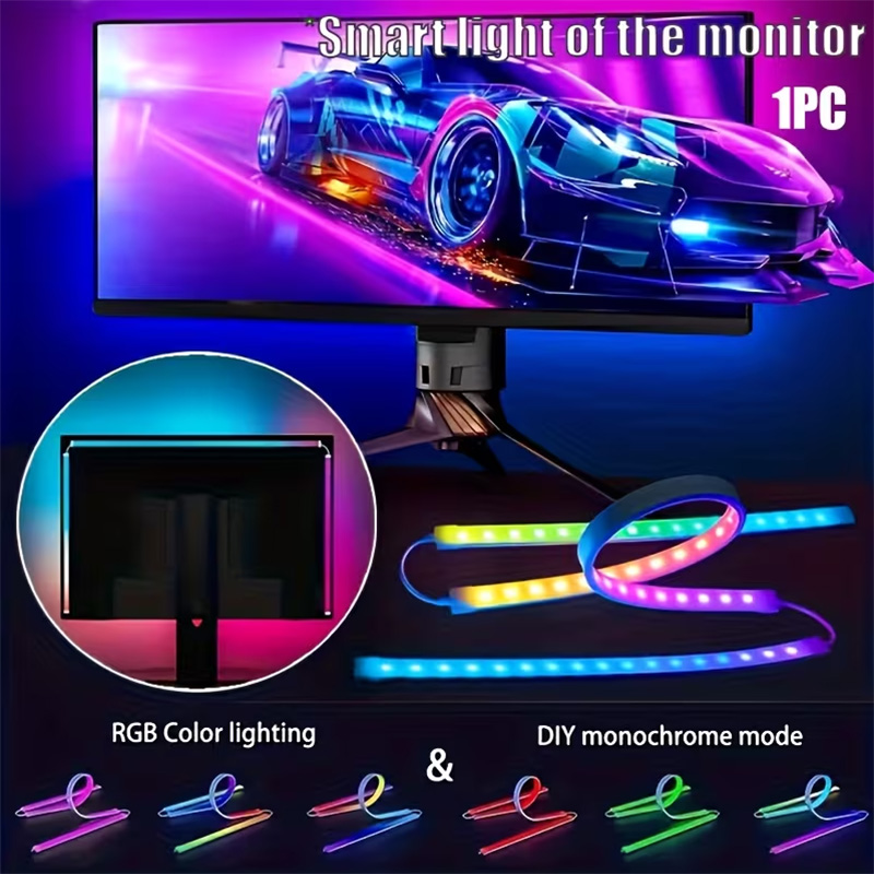 Rgb Light Strip - RGB Oyun Işıkları Şerit Monitör Arka
