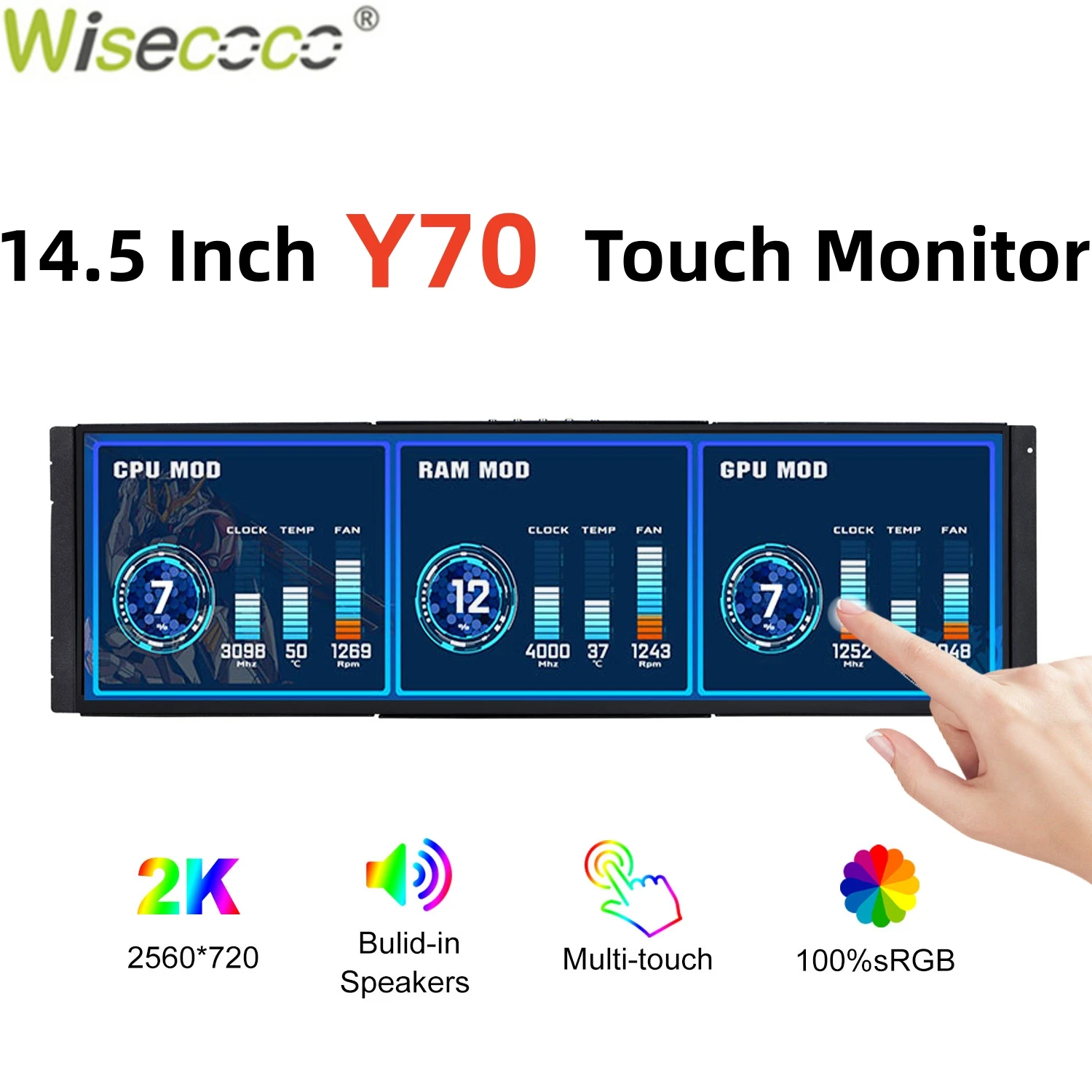 Wisecoco 12.6/14.5 Inç 2 K IPS - Pc Gaming Y60 incelemesi ve fiyatı